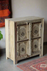 Indian Vintage Hand Carved Solid Wood Cabinet D56